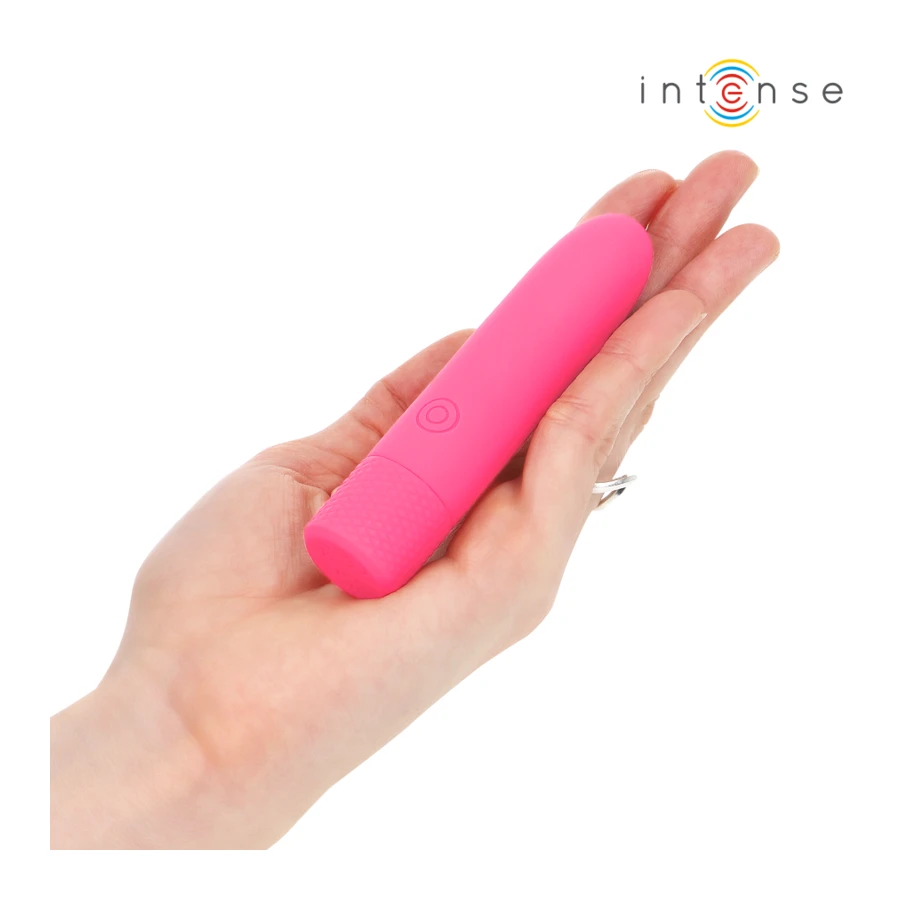 INTENSE  SYMONE USB TAASLAETAV VIBRATING BULL 8 VIBRATIONS ROOSA 10 X 2,2 CM